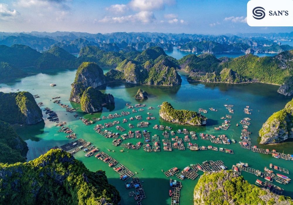 Experience many new things in the floating fishing village when traveling to Ha Long Bay