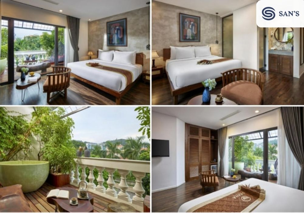 Each room of Draha Halong Hotel helps visitors immerse themselves in green nature