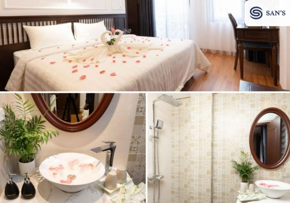 Paddy Hotel's room space is decorated romantically and poetically for couples.